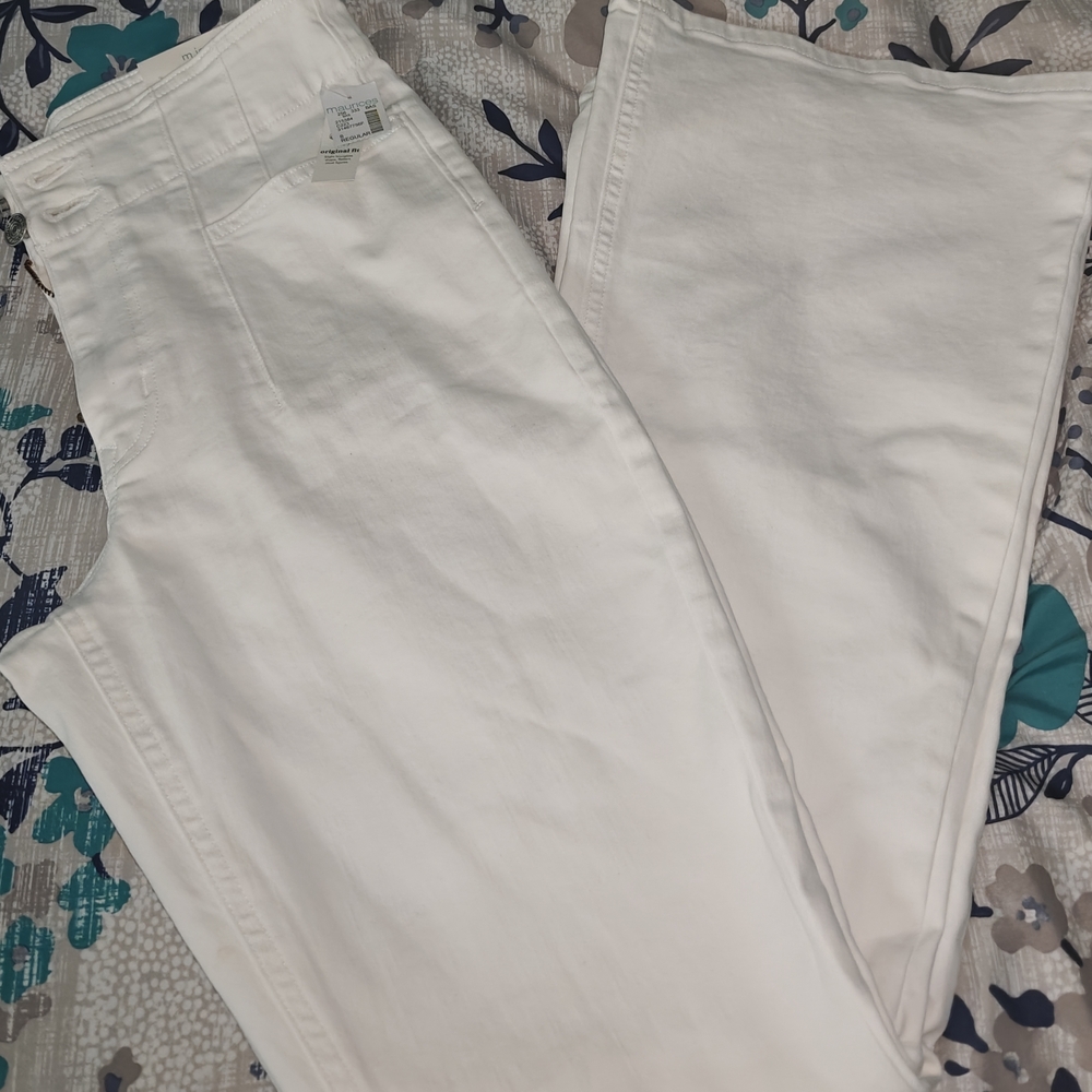 Maurices White Flare & Wide Leg Jeans